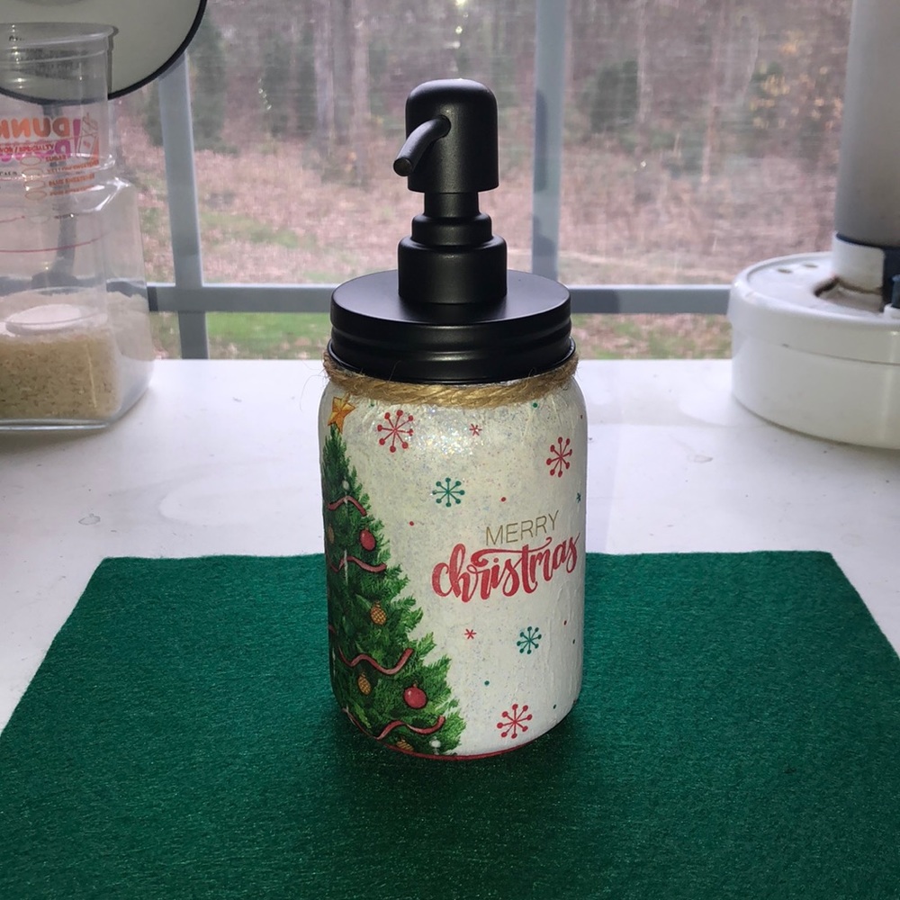 Handmade Christmas Soap Dispenser